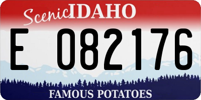 ID license plate E082176