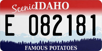 ID license plate E082181