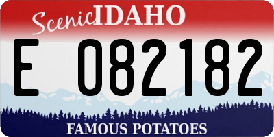 ID license plate E082182