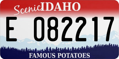 ID license plate E082217