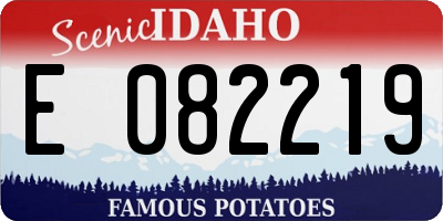 ID license plate E082219