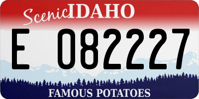 ID license plate E082227