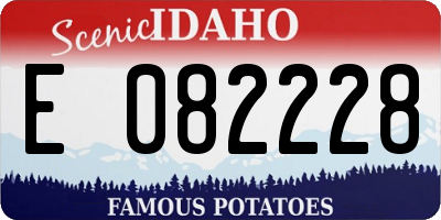 ID license plate E082228