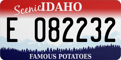 ID license plate E082232