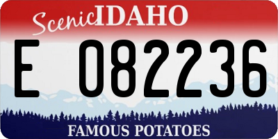 ID license plate E082236