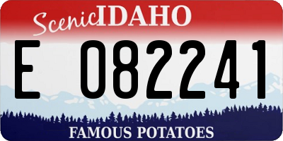 ID license plate E082241
