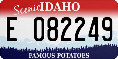 ID license plate E082249