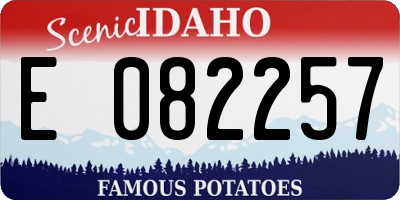 ID license plate E082257