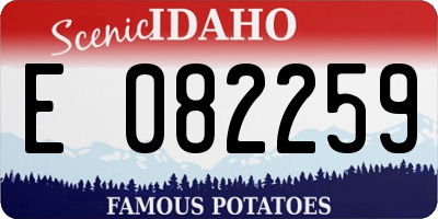 ID license plate E082259