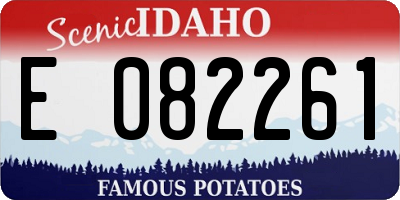 ID license plate E082261