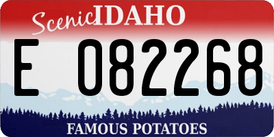 ID license plate E082268