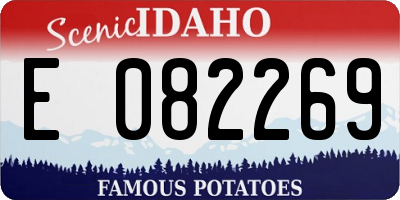 ID license plate E082269