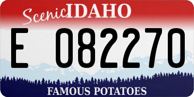 ID license plate E082270