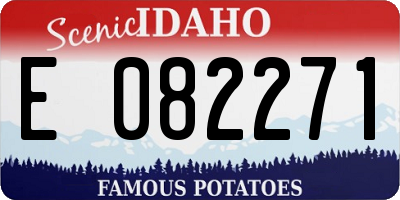 ID license plate E082271