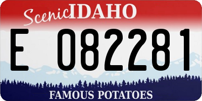 ID license plate E082281
