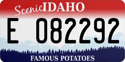 ID license plate E082292