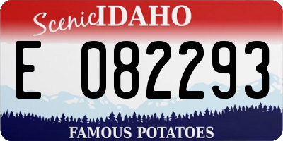 ID license plate E082293