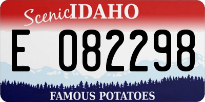 ID license plate E082298