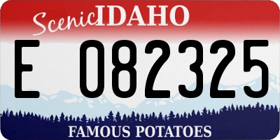 ID license plate E082325