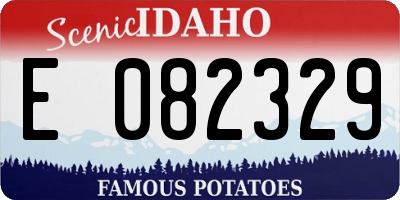 ID license plate E082329