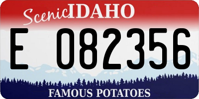 ID license plate E082356