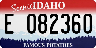 ID license plate E082360