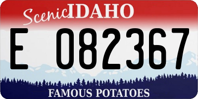ID license plate E082367