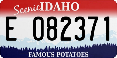 ID license plate E082371