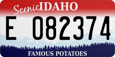 ID license plate E082374