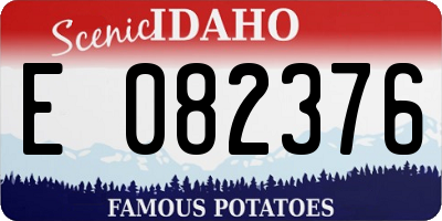 ID license plate E082376
