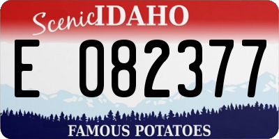 ID license plate E082377