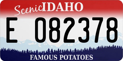 ID license plate E082378