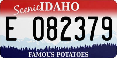 ID license plate E082379