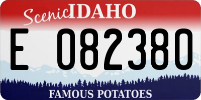 ID license plate E082380