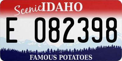 ID license plate E082398