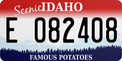 ID license plate E082408