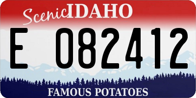 ID license plate E082412