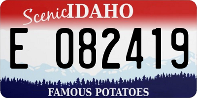 ID license plate E082419
