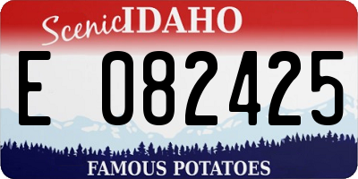 ID license plate E082425