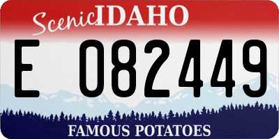ID license plate E082449