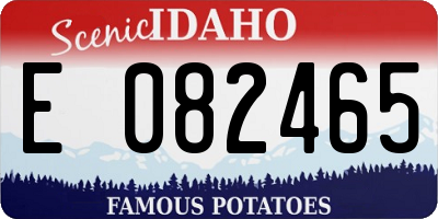 ID license plate E082465