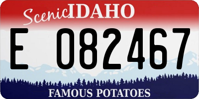 ID license plate E082467