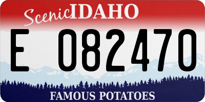 ID license plate E082470