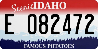 ID license plate E082472