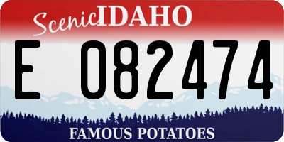 ID license plate E082474