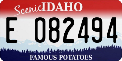 ID license plate E082494