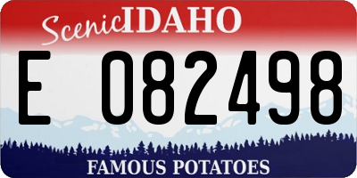 ID license plate E082498