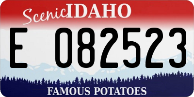 ID license plate E082523