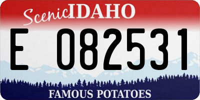 ID license plate E082531