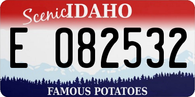 ID license plate E082532
